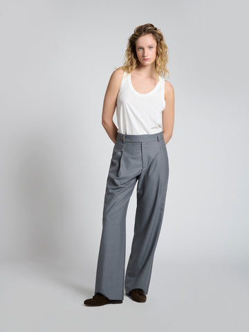 Pantalón Cristina Lana Super 140 Gris