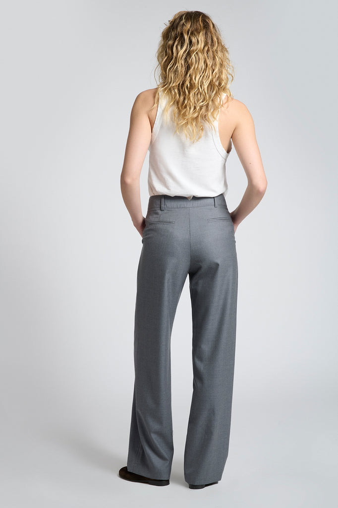 Pantalón Cristina Lana Super 140 Gris