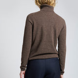 Sweater Cashmere Cuello Alto Chocolate
