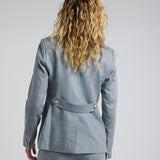 Blazer Tánger Lana Espiga Celeste