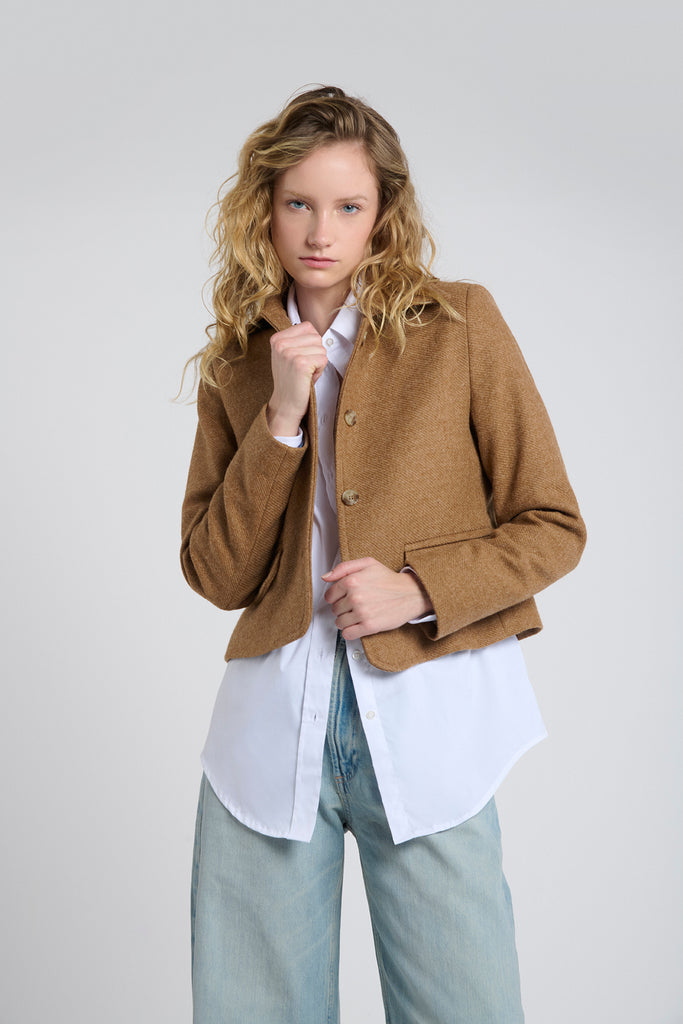 Chaqueta Berna Lana Camel