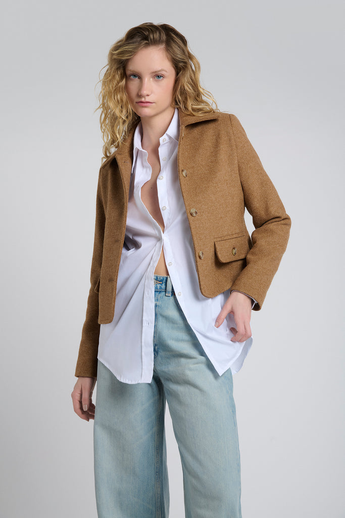 Chaqueta Berna Lana Camel