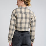 Blusa Ema Escocesa Negro y Crudo