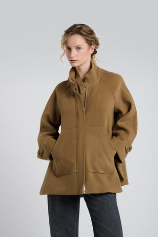 Chaquetón Zurich Lana Espiga Camel