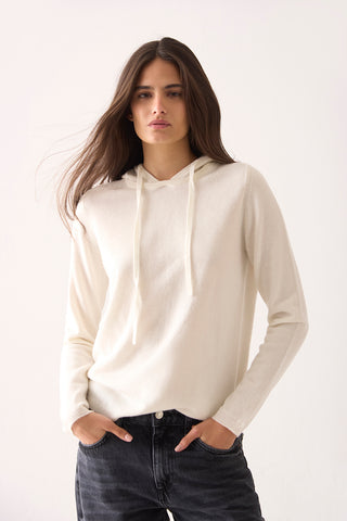 Hooded Cashmere Blanco Invierno