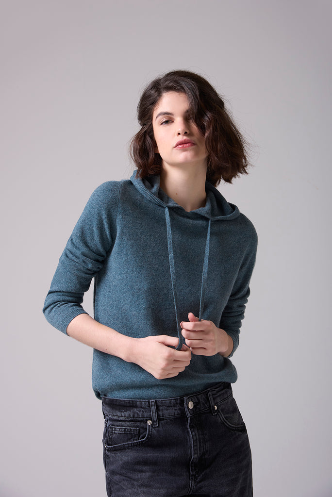 Hooded Cashmere Petróleo