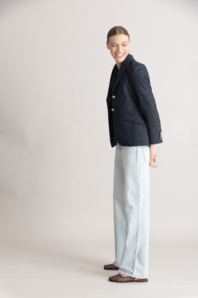 Blazer New York Rayado Azul