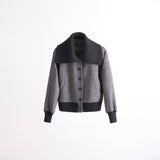Chaqueta Bomber Lana Sal y Pimienta Gris
