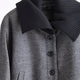 Chaqueta Bomber Lana Sal y Pimienta Gris