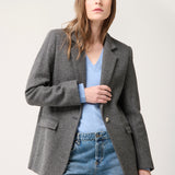 Blazer Paris Lana Gruesa Gris