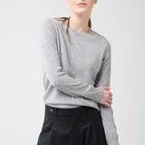 Sweater Cashmere Cuello Redondo Gris Claro