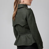 Trench Lana Sal y Pimienta Verde