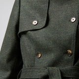 Trench Lana Sal y Pimienta Verde