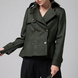 Trench Lana Sal y Pimienta Verde
