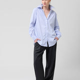 Camisa Luz Rayada Celeste