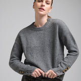 Sweater Yak Botones Manga Gris