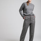 Pantalón Lorenzo Lana Príncipe de Gales Gris