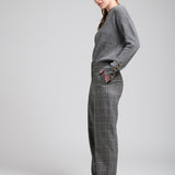 Pantalón Lorenzo Lana Príncipe de Gales Gris