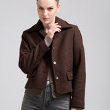 Chaqueta Berna Lana Chocolate