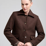 Chaqueta Berna Lana Chocolate