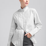 Camisa Julieta Rayada Gris