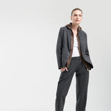 Pantalón Jogger Lana Textura Gris Oscuro