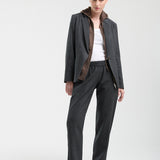Blazer Sintra Lana Textura Gris Oscuro