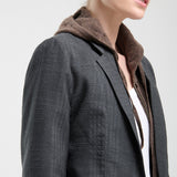 Blazer Sintra Lana Textura Gris Oscuro