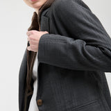 Blazer Sintra Lana Textura Gris Oscuro