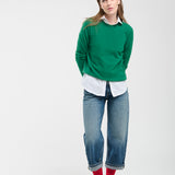 Sweater Cashmere Cuello Redondo Verde