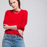 Sweater Cashmere Cuello Redondo Rojo