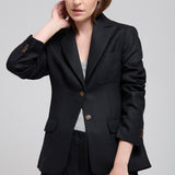 Blazer Amuleto Lana Tramada Negro