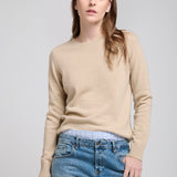 Sweater Cashmere Cuello Redondo Beige