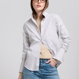 Camisa Adelaida Cuadros Azul y Chocolate