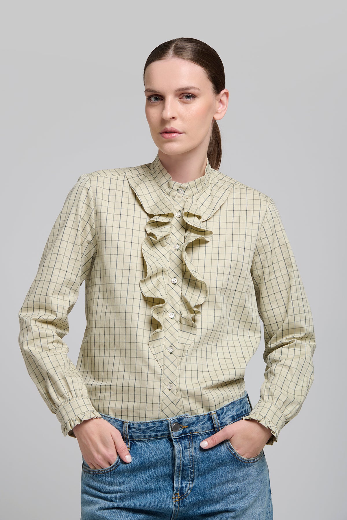 Camisa Nueva Leticia Verde Cuadros - XS