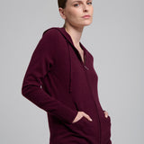 Hooded Zip Cashmere Burdeo