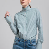 Camisa Adelaida Rayada Verde