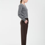 Pantalón Luna Lana Tramada Chocolate