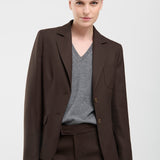 Blazer Amuleto Lana Tramada Chocolate