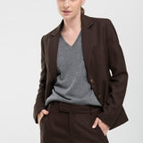 Blazer Amuleto Lana Tramada Chocolate