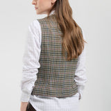 Gilet Clara Cuadrille Verde y Rosa