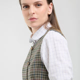Gilet Clara Cuadrille Verde y Rosa