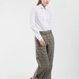 Pantalón Luna Lana Cuadrille Verde Y Rosa