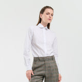 Camisa Ester Blanca Cuadro Azul