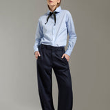 Pantalón Luna Lana Sal y Pimienta Azul y Negro