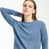 Sweater Cashmere Cuello Redondo Denim