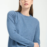 Sweater Cashmere Cuello Redondo Denim