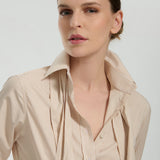 Camisa Leonor Rayada Beige