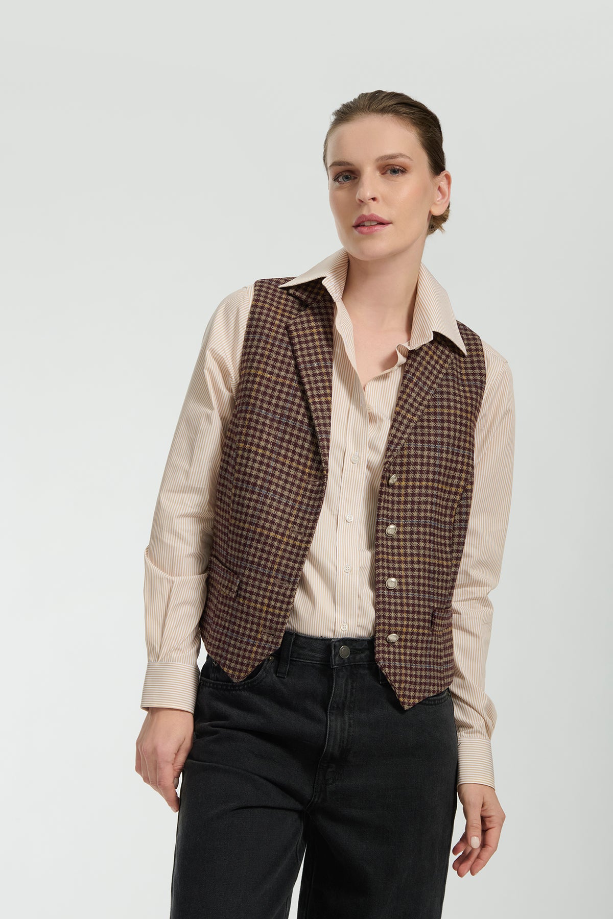 Gilet Oliver Lana Cuadrille Burdeo - XS
