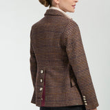 Blazer New York Lana Cuadrillé Burdeo